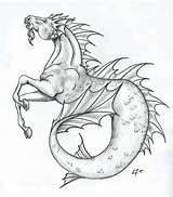 Hippocampus Mythology Creature Mythical Mythological Creaturi Allmystery sketch template