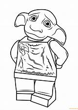 Harry Lego Potter Dobby Coloring Pages Color sketch template