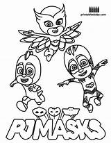 Pj Coloring Pages Disney Mask Masks Sticker Action sketch template