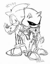 Sonic Exe Hedgehog Knuckles Dibujar Colouring Amy Görüntüler sketch template