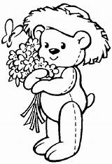 Coloring Pages Animated Animals Bear Forrest Teddy Bears sketch template