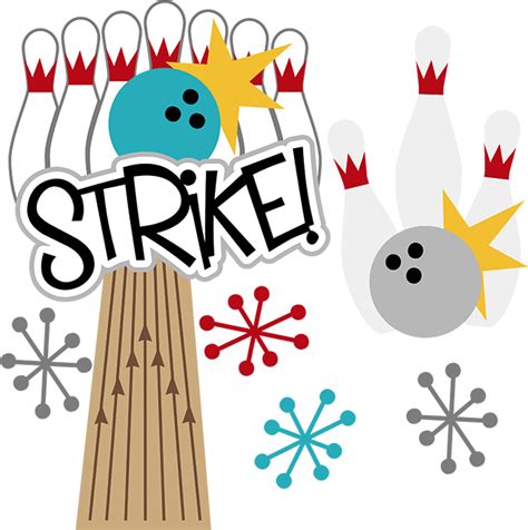 Strike Svg Scrapbook Files Bowling Svg Files For
