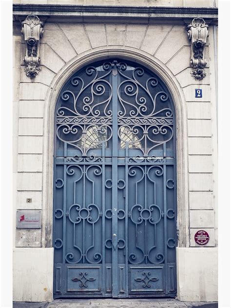 blue gate doors  paris series framed art print  melanierebane redbubble