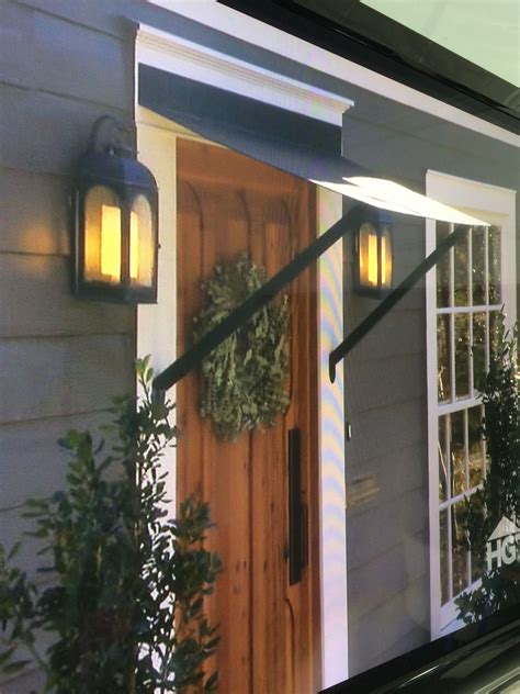 pin  debi allen  greenwood door awnings metal door awning house exterior