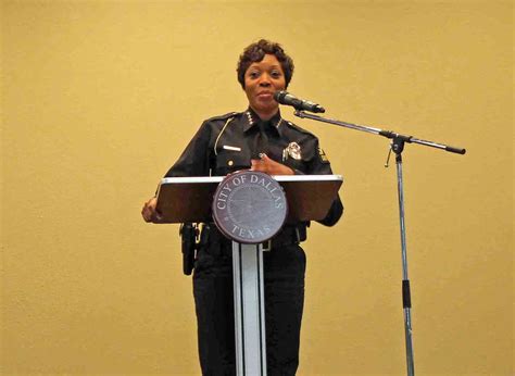 dallas police chief renee hall eases   duty lake highlands