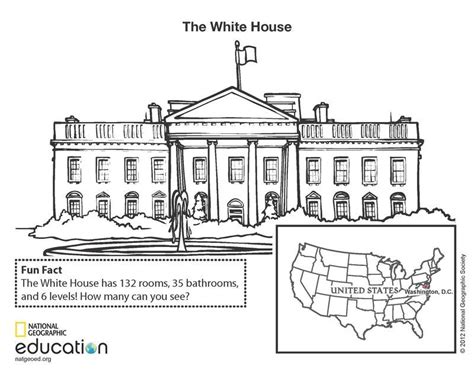 white house coloring pages printables