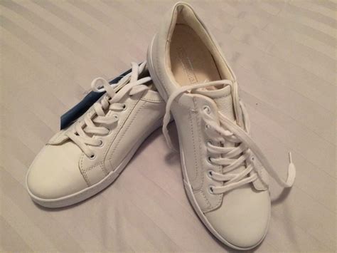 brand  ladies white real leather tennis shoes bnwt size  reduced    southside