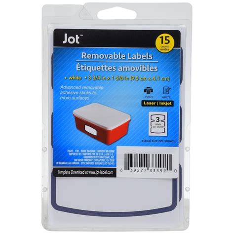 jot removable paper labels  ct packs mailing supplies labels   remove