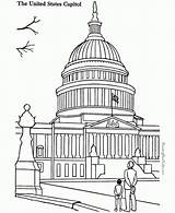 Capitol Building Places Coloring Pages Historic Kids Landmarks Washington Dc Colouring Drawing Patriotic Printable Around Sheets Print States United Color sketch template