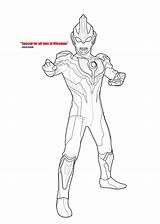 Ultraman Ginga Mewarnai Vignette sketch template