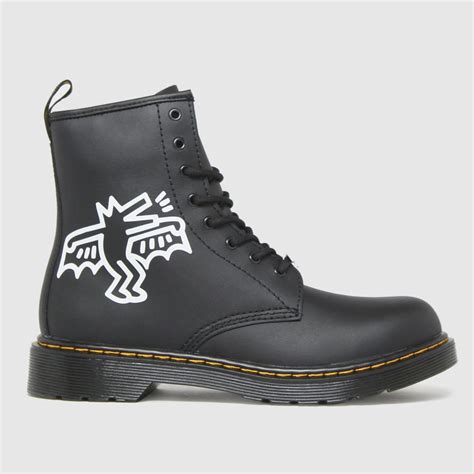 dr martens black white  keith haring boots youth shoefreak