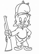 Elmer Fudd Escopeta Bugs Bunny sketch template