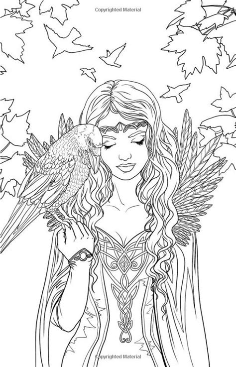 elf coloring pages  adults  printable  fairy coloring