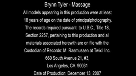 Brynn Tyler Massage Part 1 Total Control Deep Sensual Massage