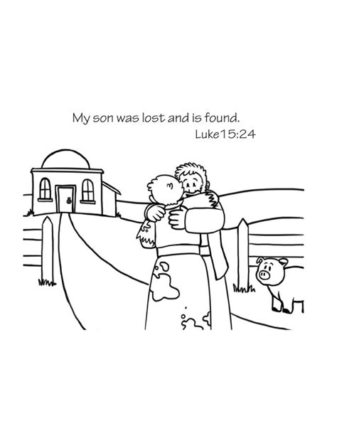 coloring pages prodigal son