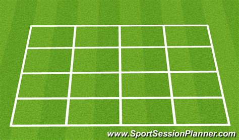 footballsoccer blank grid technical passing receiving academy