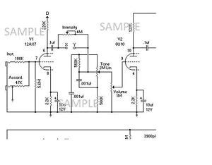 electronic diagram  vintage  ampeg ac  tube amplifier schematic ebay