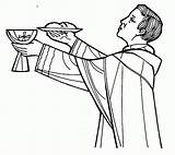 Communion Coloringhome Eucharist sketch template