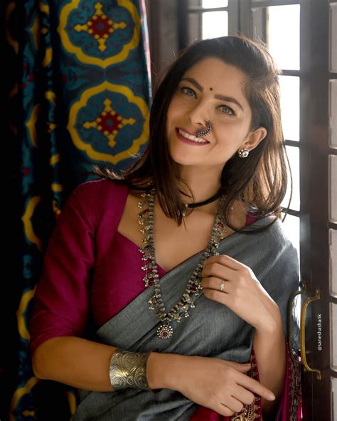Marathi Actress Sonalee Kulkarni Looking Like A Royalty In Grey And