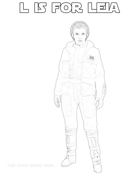 printable princess leia coloring pages svg png eps dxf file