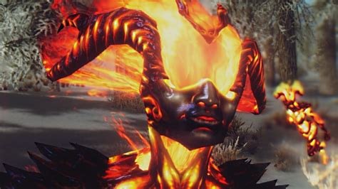 skyrim special edition flame atronach fight at level 9 legendary
