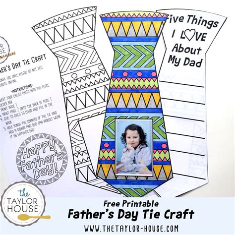fathers day tie craft  taylor house