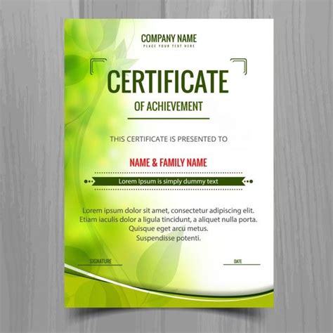 green certificate artofit