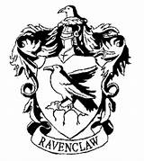 Ravenclaw Crest Potter Harry Coloring Hogwarts Pages Silhouette Logo Slytherin Dark Transparent Party Mark Gryffindor Hufflepuff Fangirl Drawing Stickers Template sketch template
