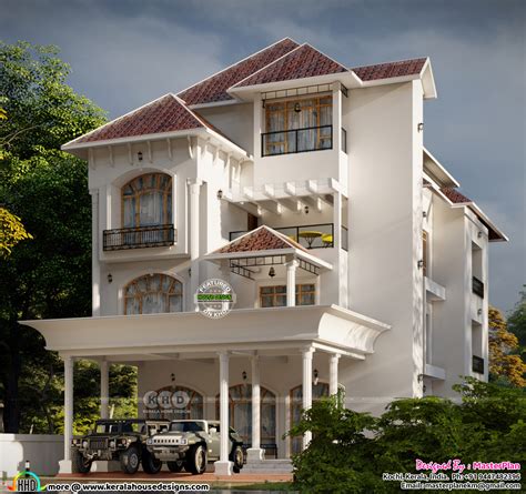 bhk  storied house architecture design kerala home design  floor plans  dream houses