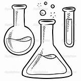 Lab Science Coloring Pages Equipment Laboratory Beakers Kids sketch template