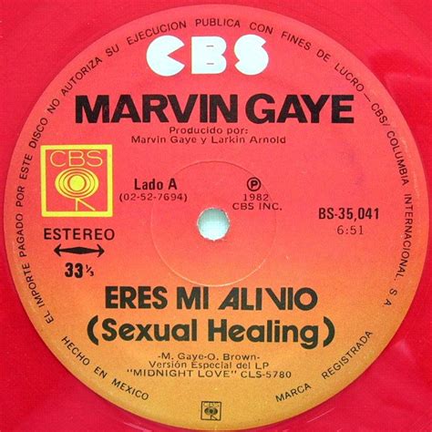 marvin gaye eres mi alivio sexual healing 1982 red vinyl discogs