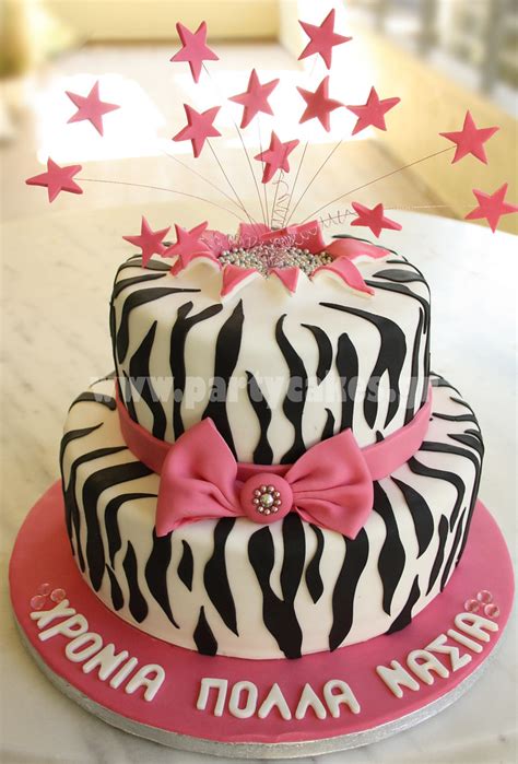 two tier zebra print and hot pink cake a photo on flickriver