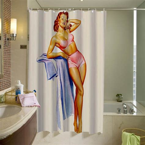 Sexy Pin Up Girl Shower Curtain Sexy