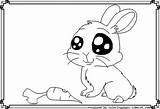 Bunny Mewarnai Kelinci Bunnies Wortel Sketsa Everfreecoloring Rabbits Diwarnai sketch template