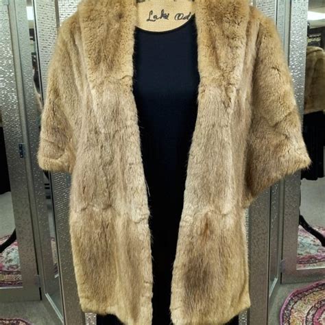 vintage jackets coats vintage fur label authority shawl poshmark
