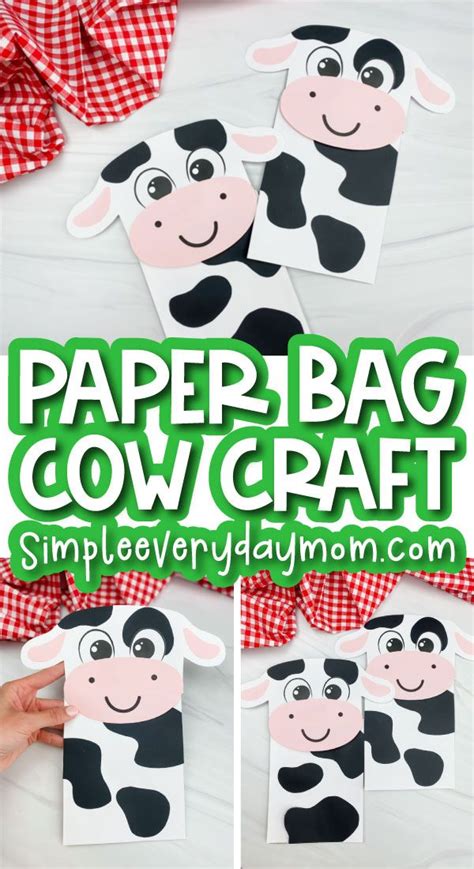 paper bag puppet craft   kids   farm animal