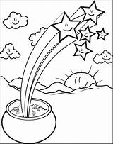 Pot Gold Coloring Rainbow Pages Printable Kids Bestcoloringpagesforkids Color Getcolorings sketch template