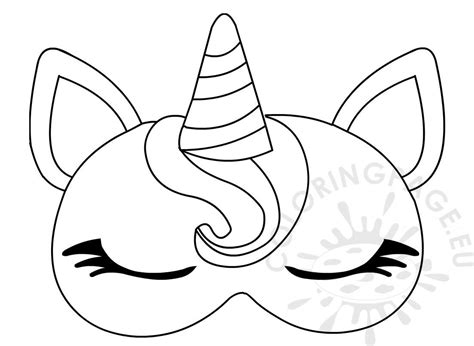 unicorn sleep eye mask template coloring page  mask wholesale