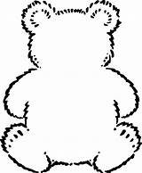 Bear Teddy Printable Outline Template Coloring Teddybear Clipart Bears Pages Preschool Face sketch template