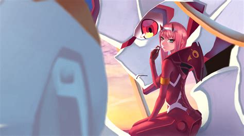 1920x1080 Anime Girl Pink Hair Zero Two Darling In The Franxx Laptop