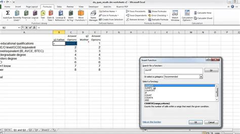 excel and questionnaires how to enter the data and create the charts