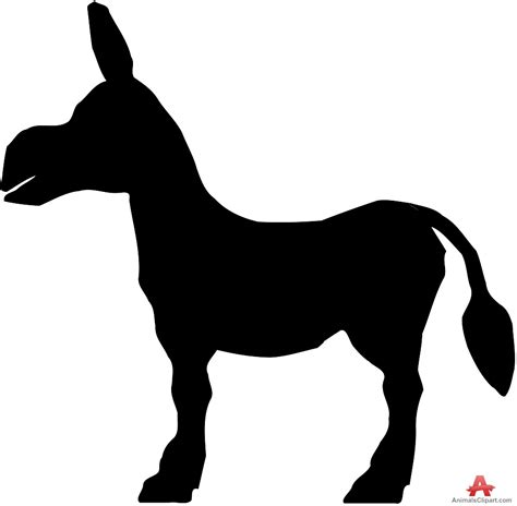 donkey clipart black  white    clipartmag