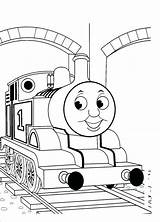 Coloring Engine James Red Thomas Train Getdrawings Pages Color sketch template