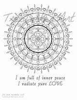 Coloring Mantra Mandala Pages Inner Peace Adult Visit sketch template