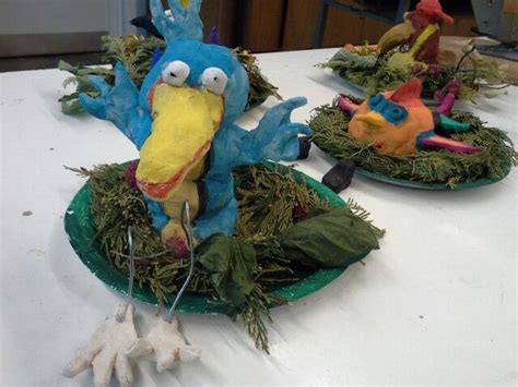 Vögel Im Nest Klasse 6 Kunstunterricht Kunst Nestchen