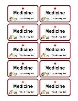 medicine labels  dramatic play doctors office dramatic play playing doctor dramatic play