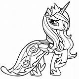 Pony Celestia sketch template