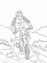 Motocross Coloring Transportation Moto Cross Coloriage Pages Printable Kb Drawing sketch template