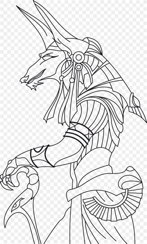 ancient egypt line art anubis drawing png 900x1496px ancient egypt