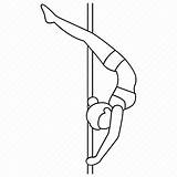 Pole Icon Stripper Exotic Fitness Dancing Drawing Dancer Exercise Dance Iconfinder Editor Open Getdrawings sketch template